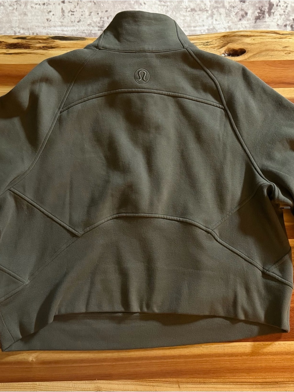 lululemon athletica Olive Green Half-Zip Funnel Neck Scuba - Picture 3 of 3